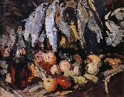 Konstantin Korovin Fish wine and fruit oil painting